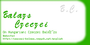 balazs czeczei business card